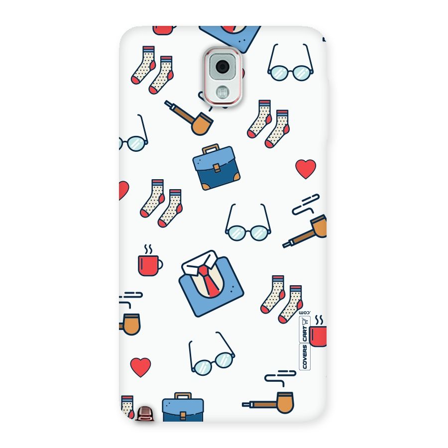 Shirt Spectacles Pattern Back Case for Galaxy Note 3