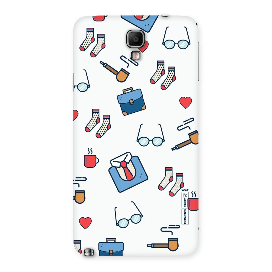 Shirt Spectacles Pattern Back Case for Galaxy Note 3 Neo
