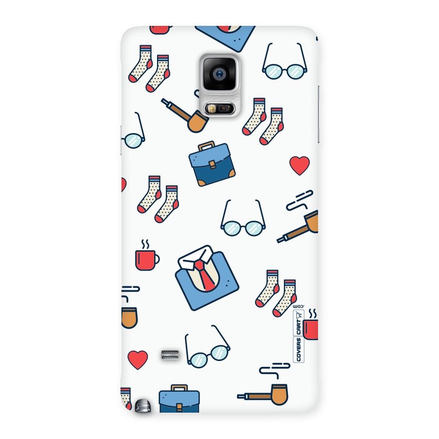 Shirt Spectacles Pattern Back Case for Galaxy Note 4