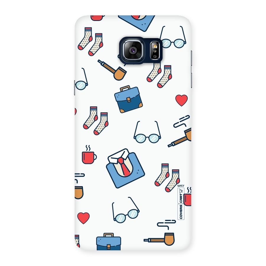 Shirt Spectacles Pattern Back Case for Galaxy Note 5