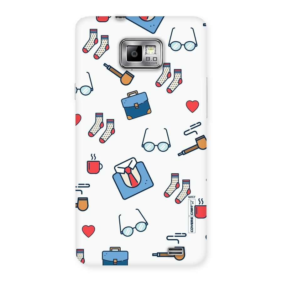 Shirt Spectacles Pattern Back Case for Galaxy S2