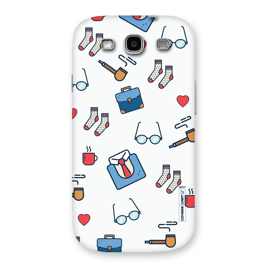 Shirt Spectacles Pattern Back Case for Galaxy S3