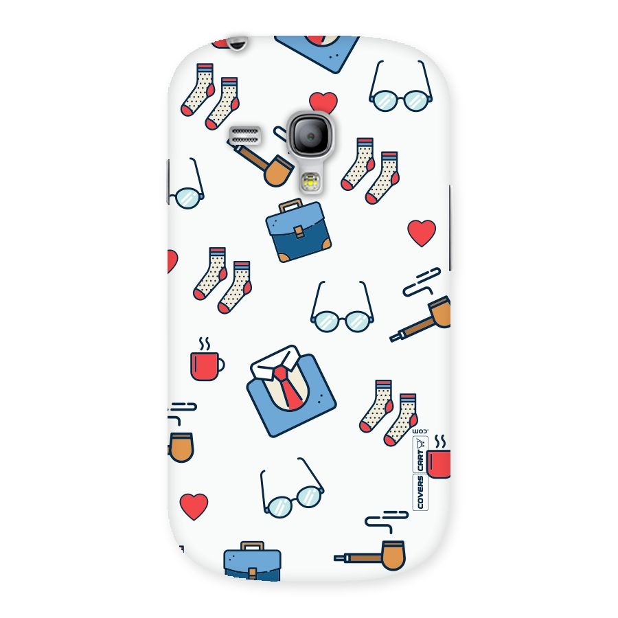 Shirt Spectacles Pattern Back Case for Galaxy S3 Mini