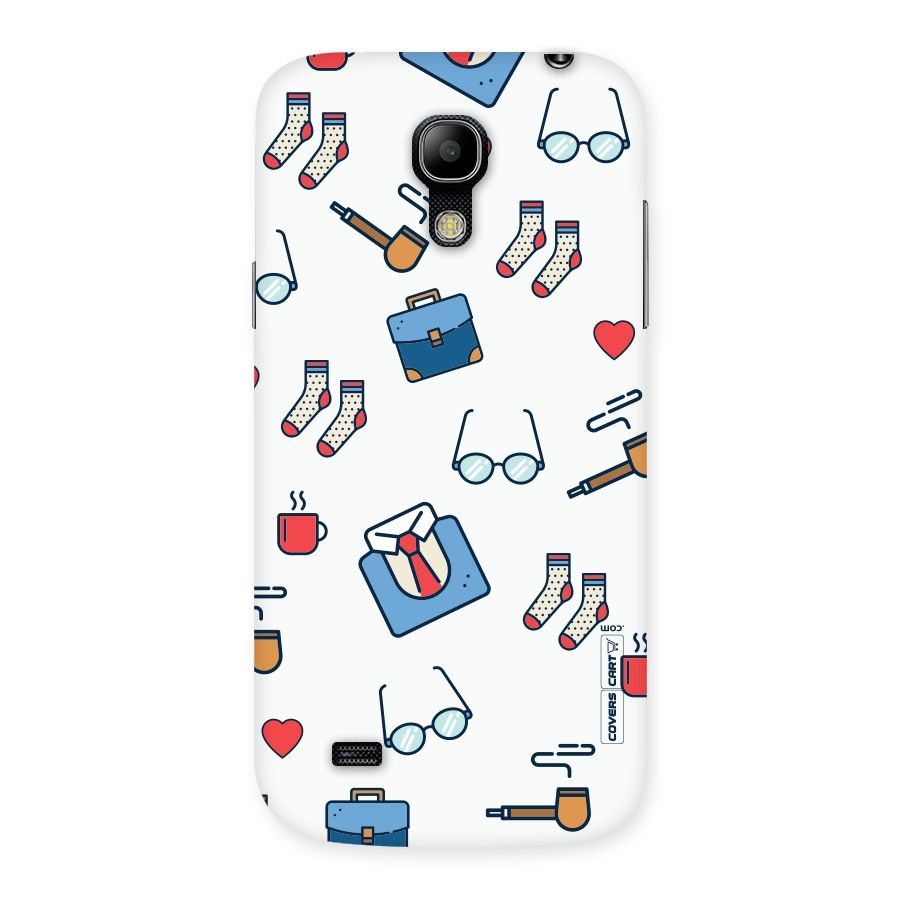 Shirt Spectacles Pattern Back Case for Galaxy S4 Mini