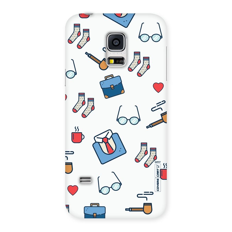 Shirt Spectacles Pattern Back Case for Galaxy S5 Mini