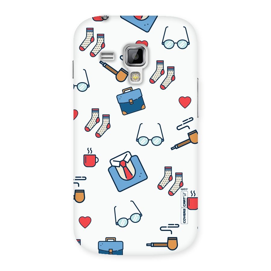 Shirt Spectacles Pattern Back Case for Galaxy S Duos