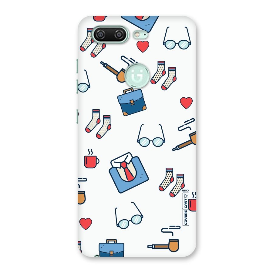 Shirt Spectacles Pattern Back Case for Gionee S10