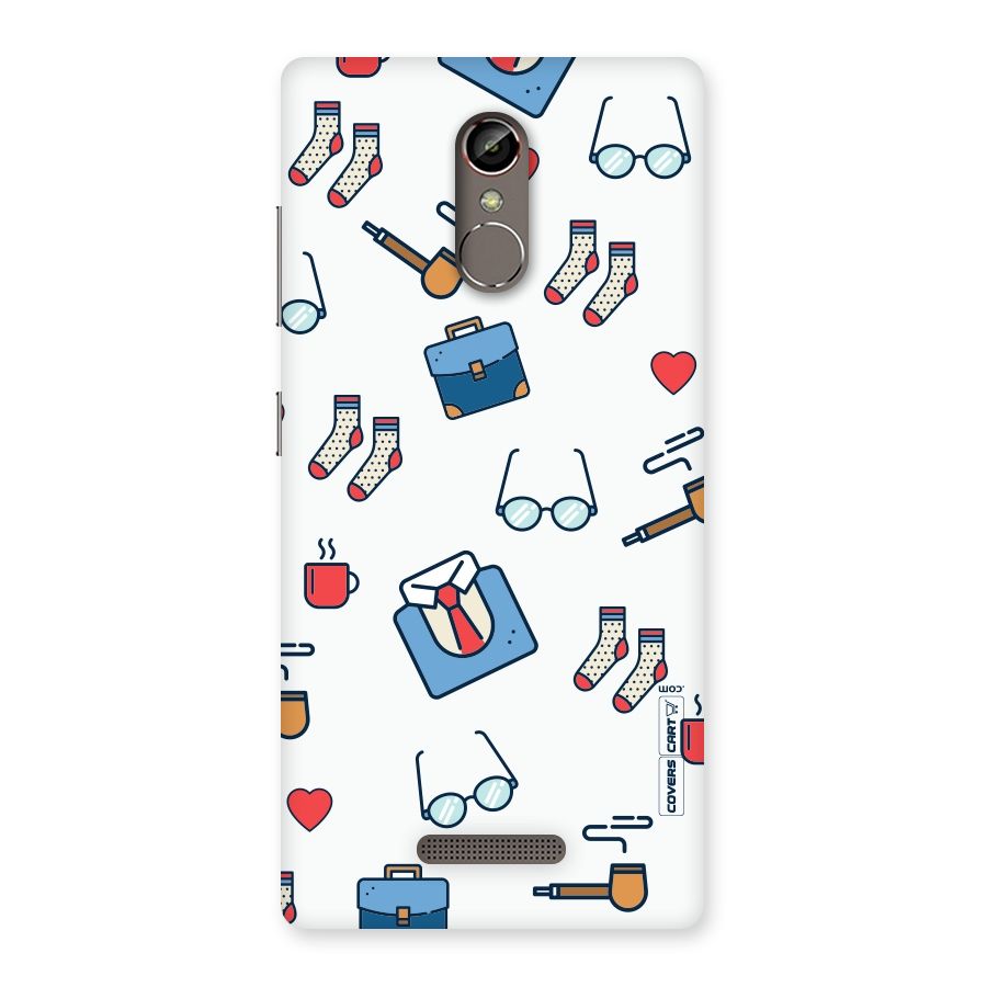 Shirt Spectacles Pattern Back Case for Gionee S6s