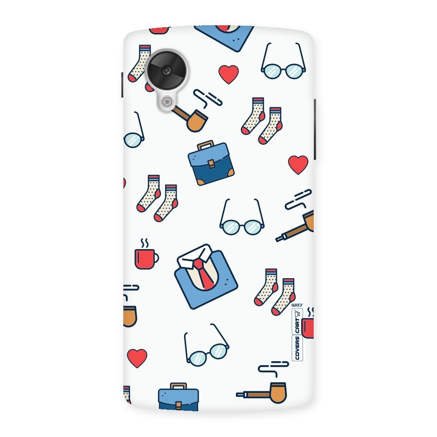 Shirt Spectacles Pattern Back Case for Google Nexsus 5