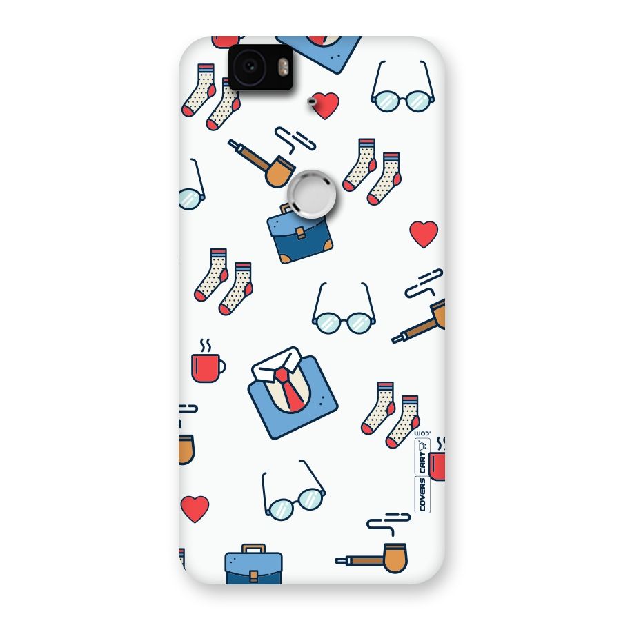 Shirt Spectacles Pattern Back Case for Google Nexus-6P