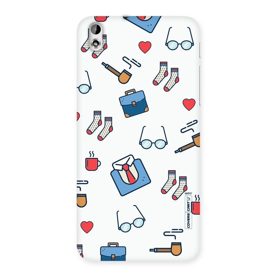 Shirt Spectacles Pattern Back Case for HTC Desire 816g