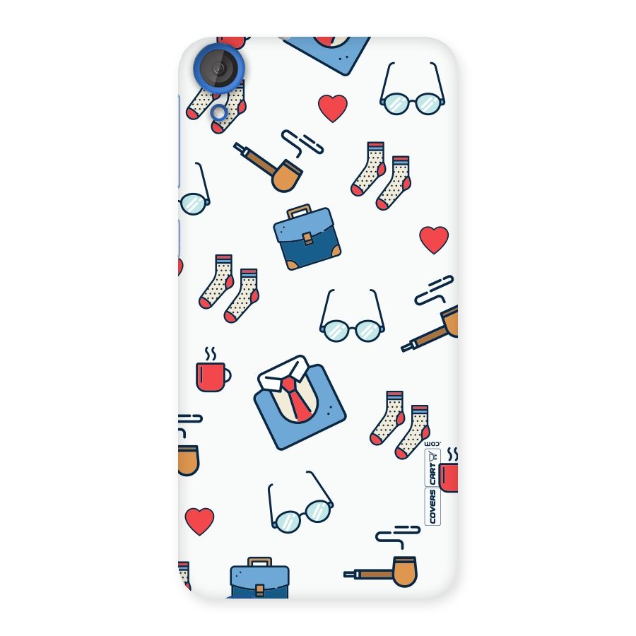 Shirt Spectacles Pattern Back Case for HTC Desire 820