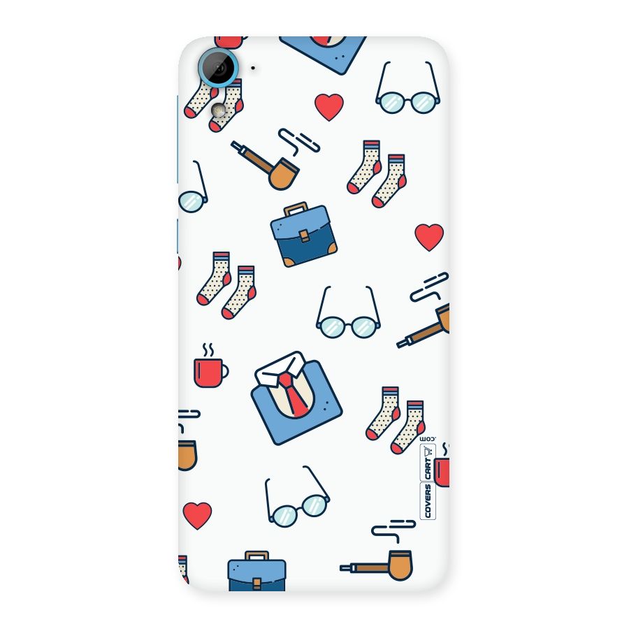 Shirt Spectacles Pattern Back Case for HTC Desire 826