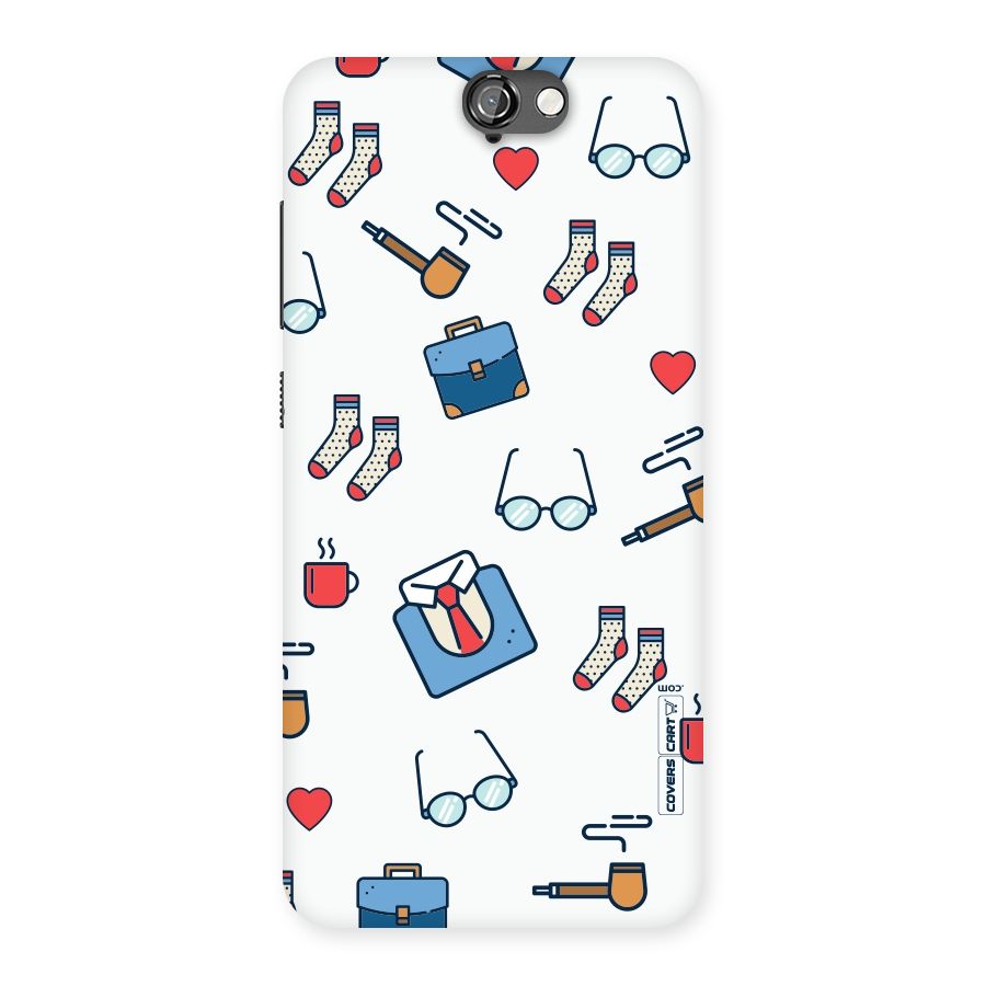 Shirt Spectacles Pattern Back Case for HTC One A9