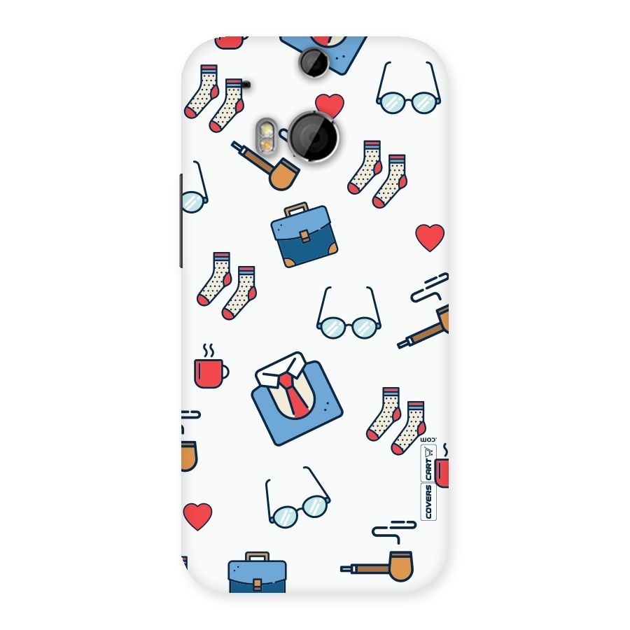Shirt Spectacles Pattern Back Case for HTC One M8