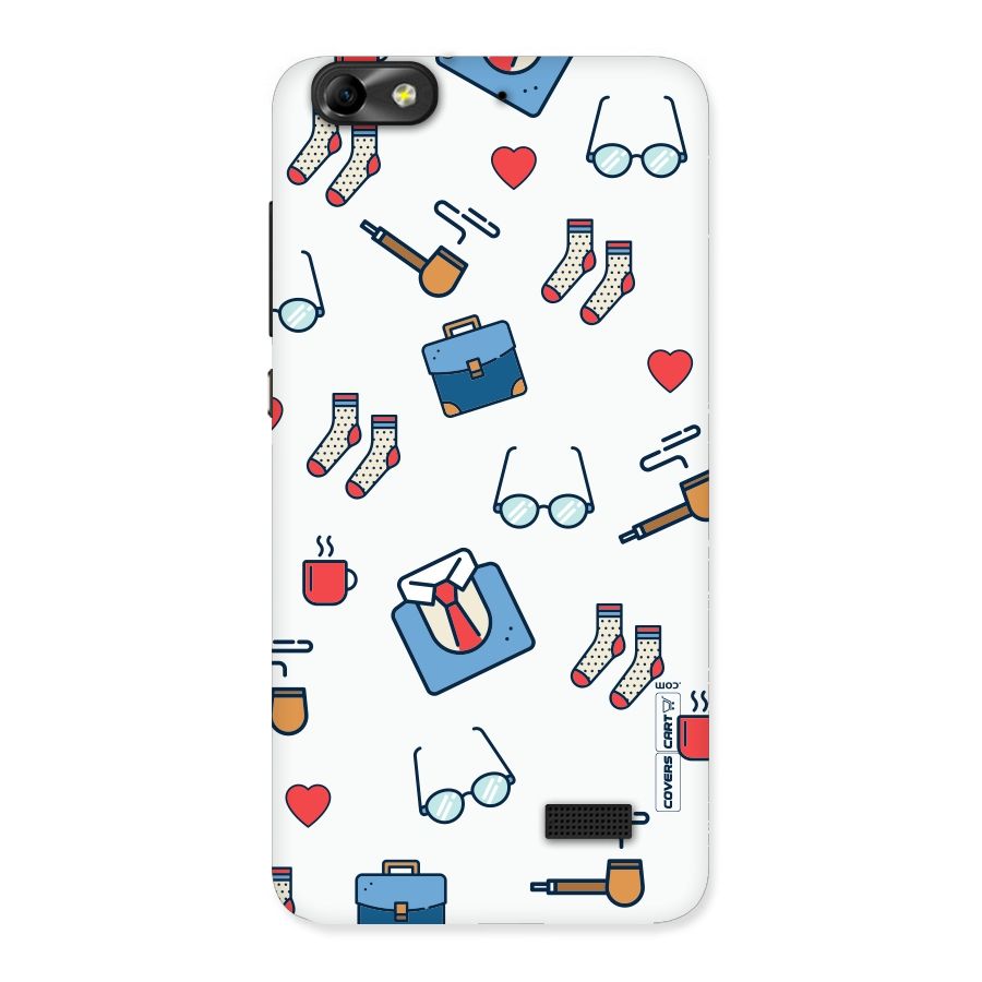 Shirt Spectacles Pattern Back Case for Honor 4C