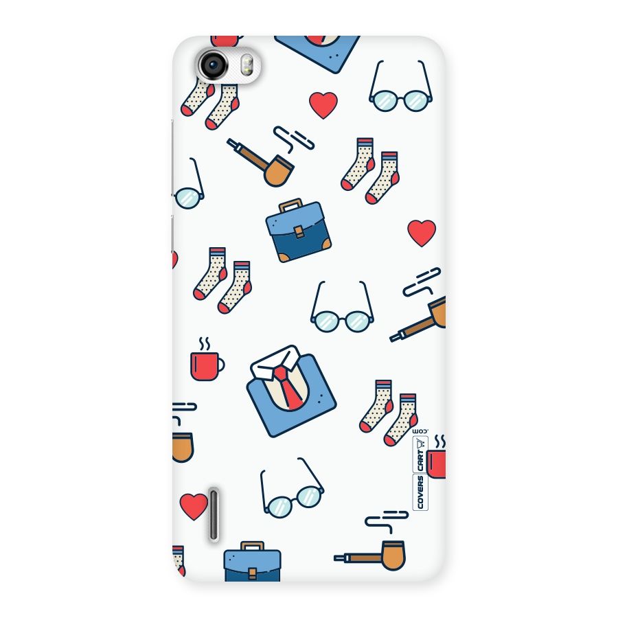 Shirt Spectacles Pattern Back Case for Honor 6