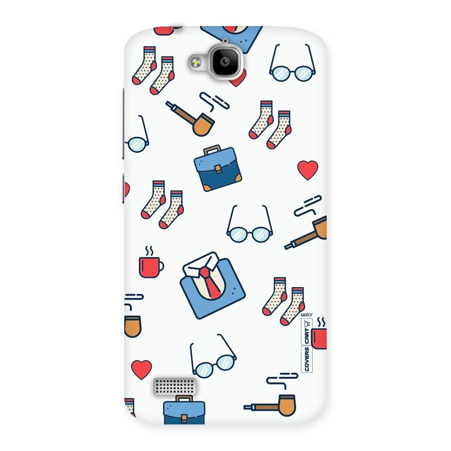 Shirt Spectacles Pattern Back Case for Honor Holly
