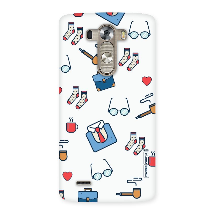 Shirt Spectacles Pattern Back Case for LG G3