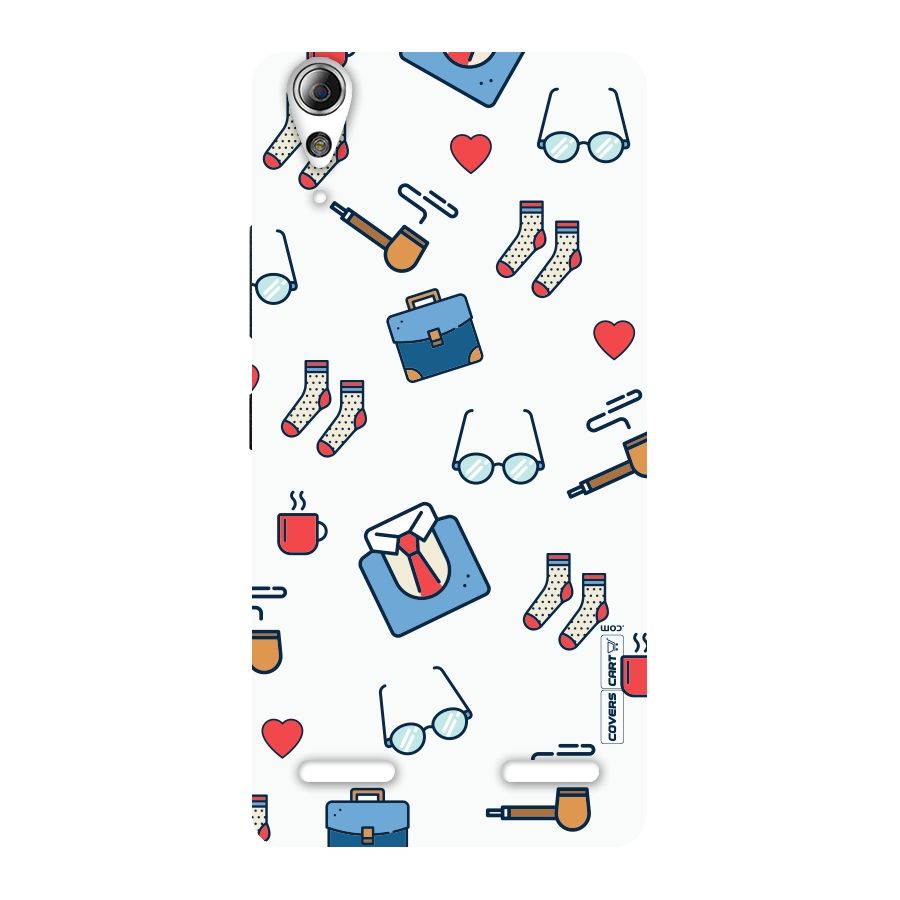Shirt Spectacles Pattern Back Case for Lenovo A6000 Plus