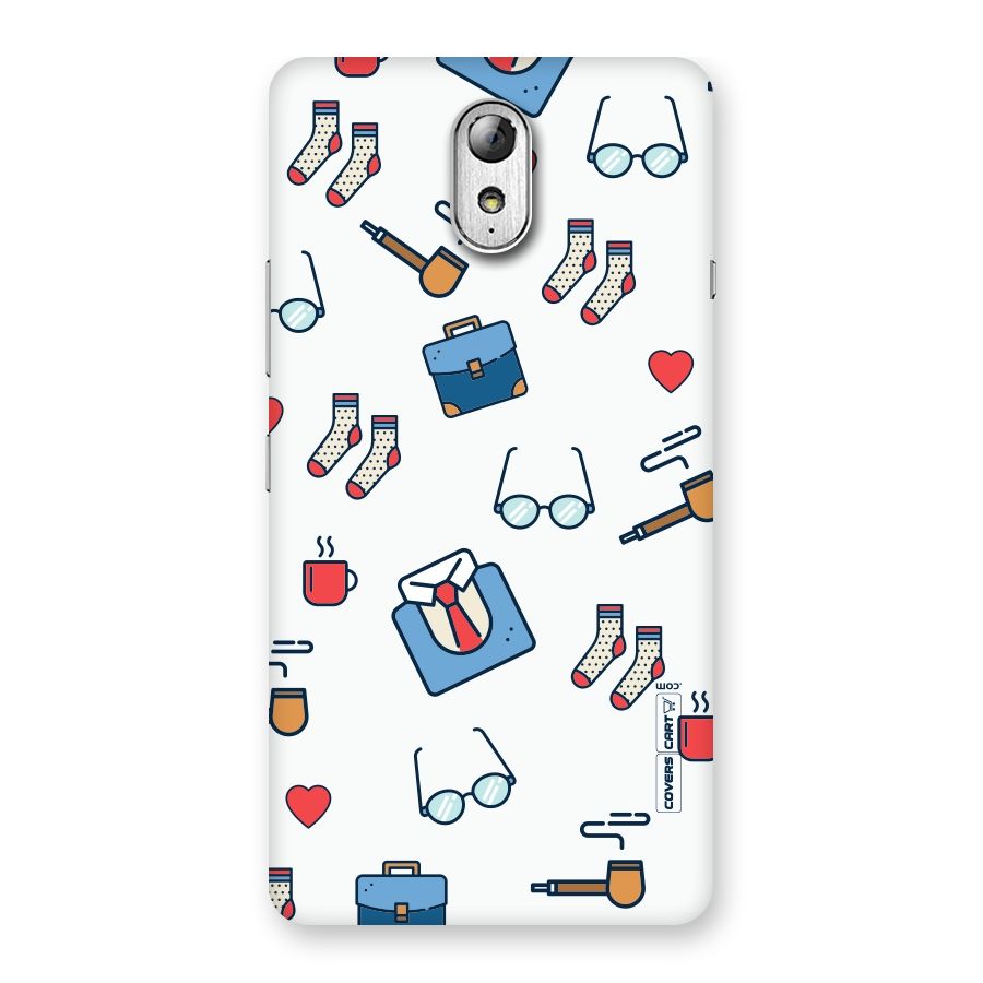 Shirt Spectacles Pattern Back Case for Lenovo Vibe P1M