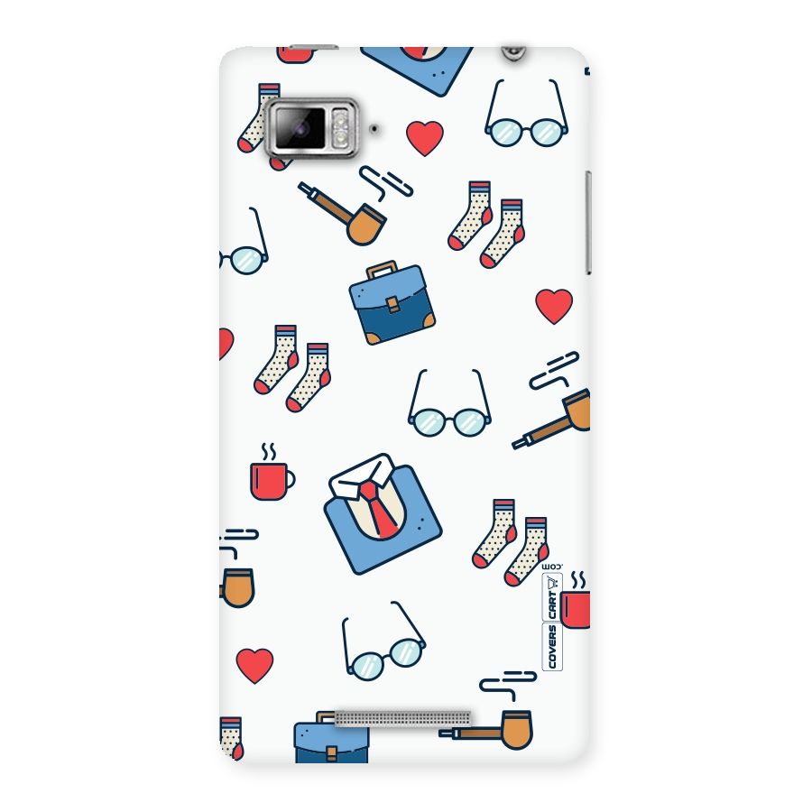 Shirt Spectacles Pattern Back Case for Lenovo Vibe Z K910