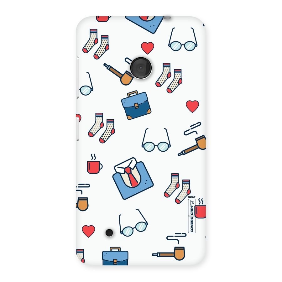 Shirt Spectacles Pattern Back Case for Lumia 530