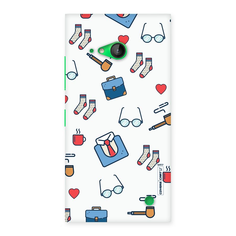 Shirt Spectacles Pattern Back Case for Lumia 730