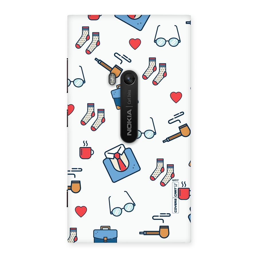Shirt Spectacles Pattern Back Case for Lumia 920