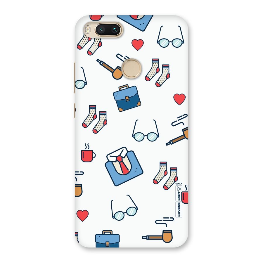 Shirt Spectacles Pattern Back Case for Mi A1