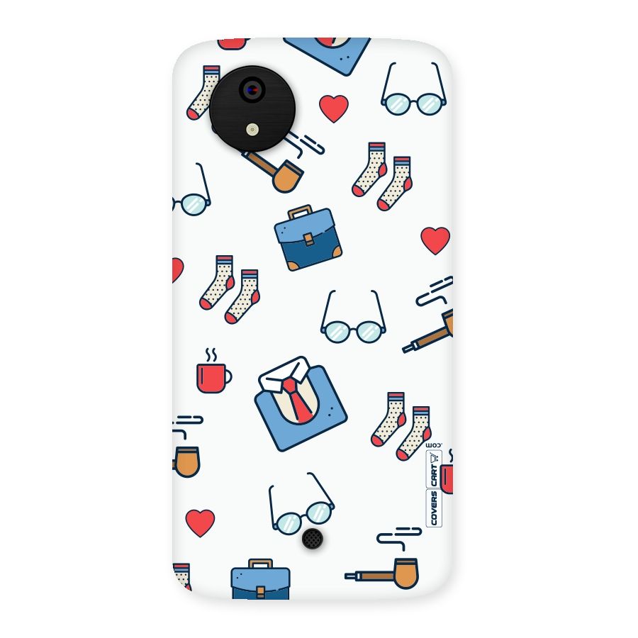 Shirt Spectacles Pattern Back Case for Micromax Canvas A1