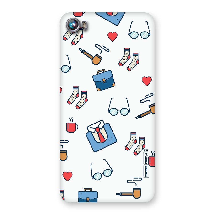 Shirt Spectacles Pattern Back Case for Micromax Canvas Fire 4 A107