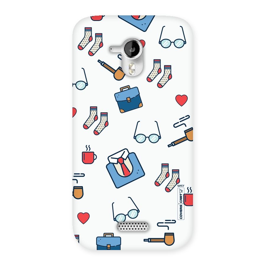 Shirt Spectacles Pattern Back Case for Micromax Canvas HD A116
