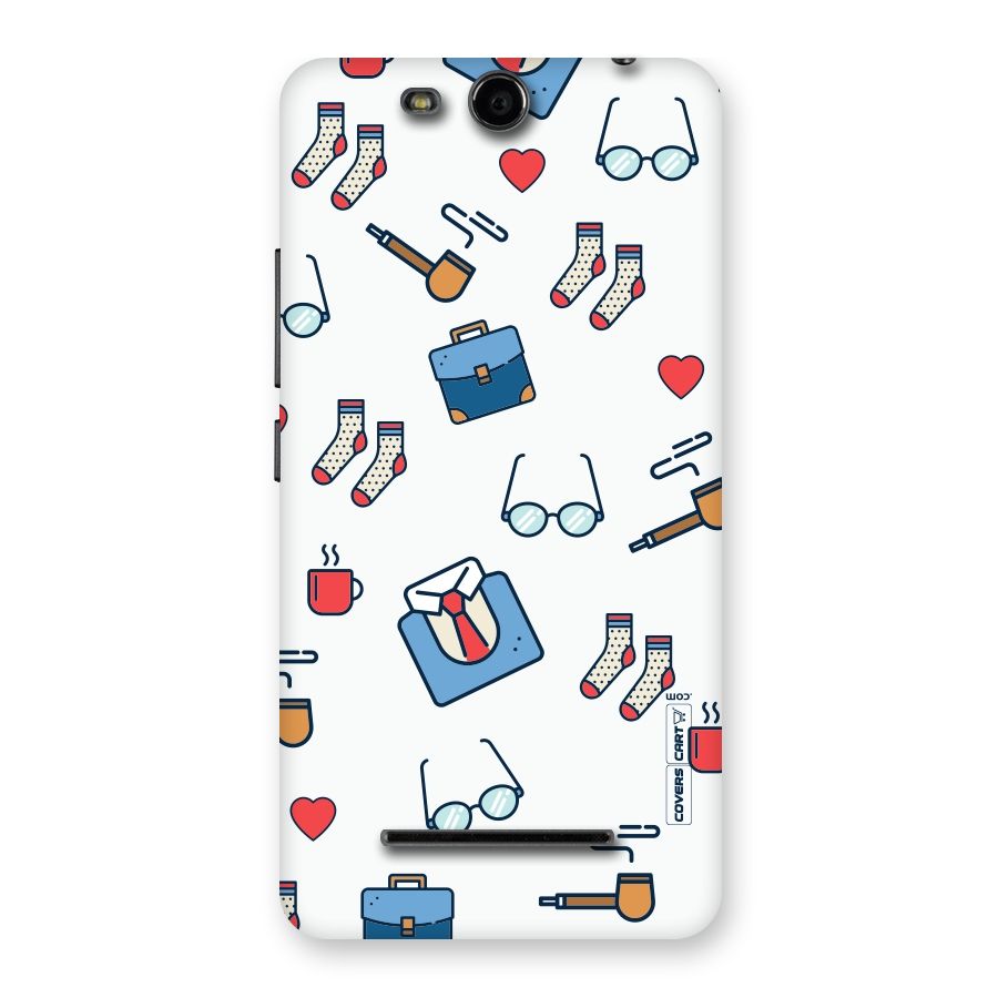 Shirt Spectacles Pattern Back Case for Micromax Canvas Juice 3 Q392