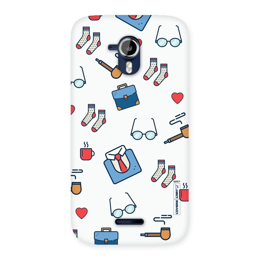 Shirt Spectacles Pattern Back Case for Micromax Canvas Magnus A117