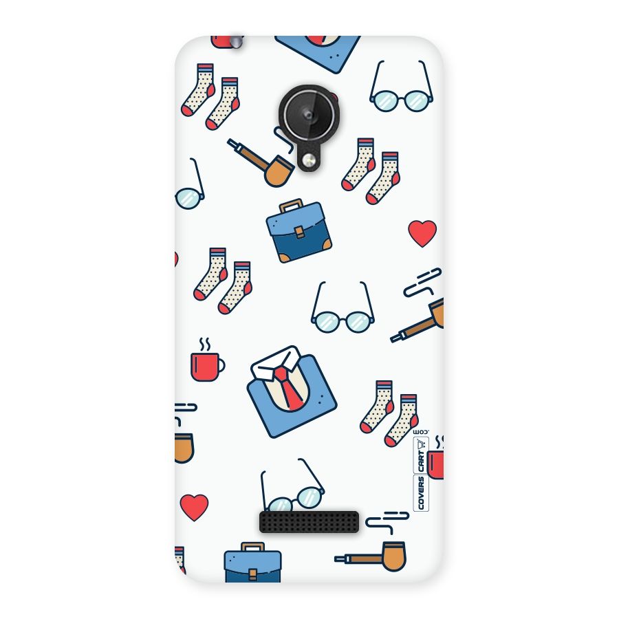 Shirt Spectacles Pattern Back Case for Micromax Canvas Spark Q380