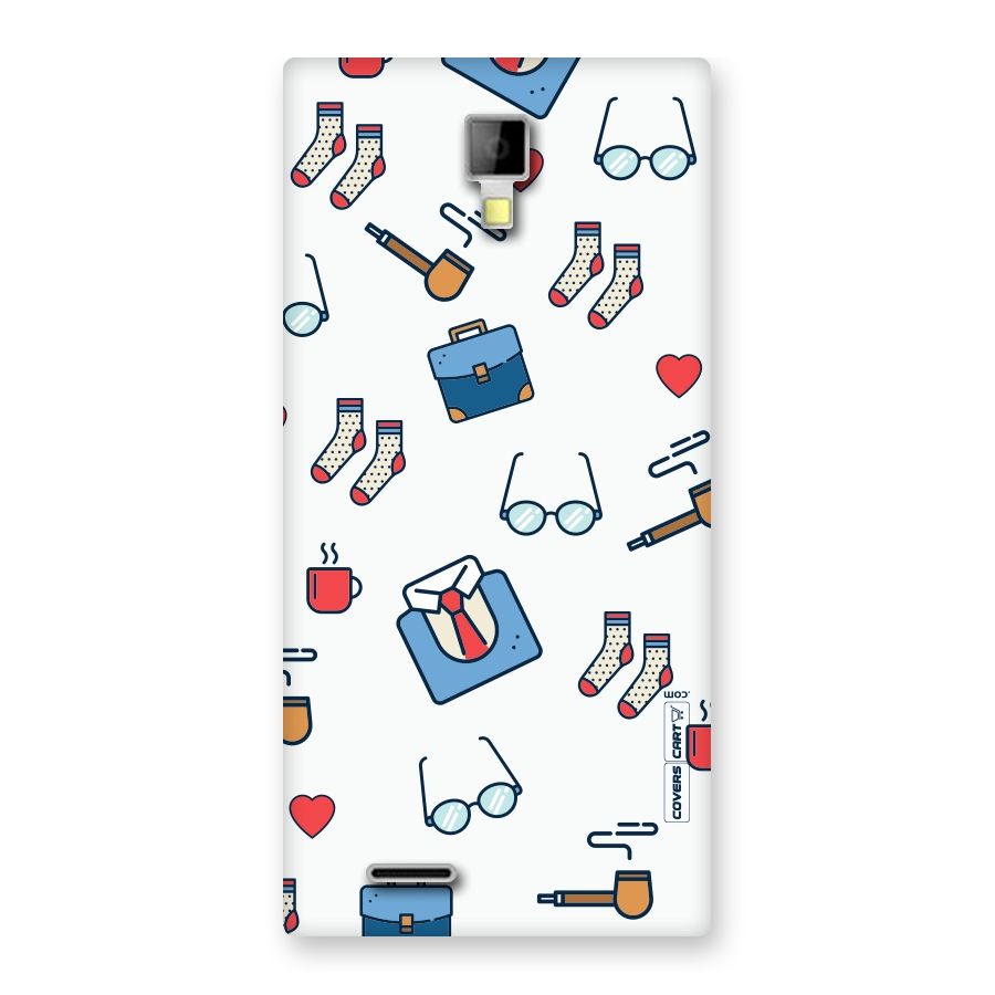 Shirt Spectacles Pattern Back Case for Micromax Canvas Xpress A99