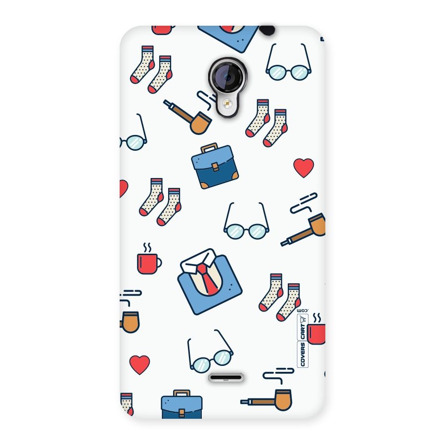 Shirt Spectacles Pattern Back Case for Micromax Unite 2 A106