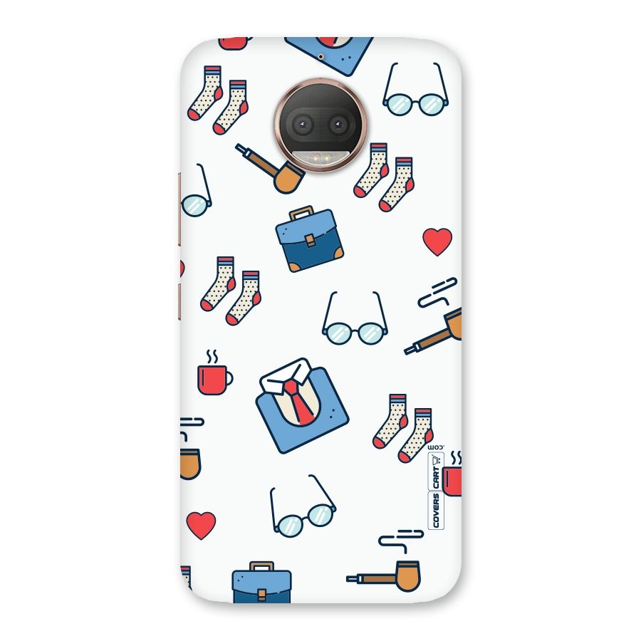 Shirt Spectacles Pattern Back Case for Moto G5s Plus
