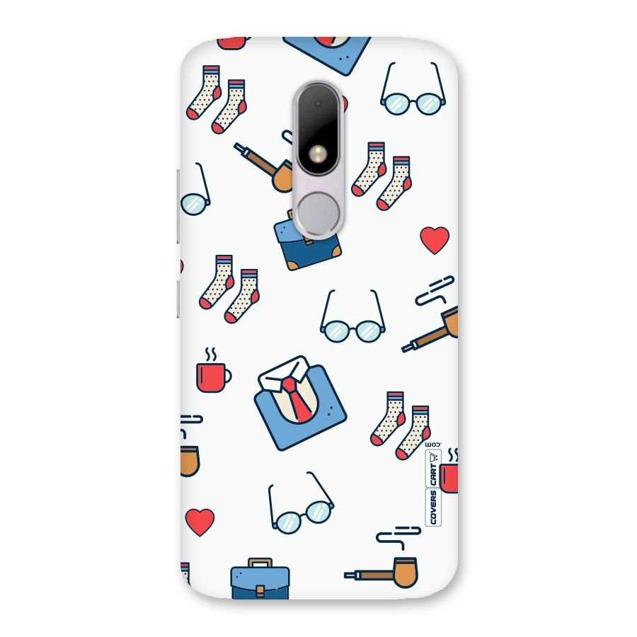 Shirt Spectacles Pattern Back Case for Moto M