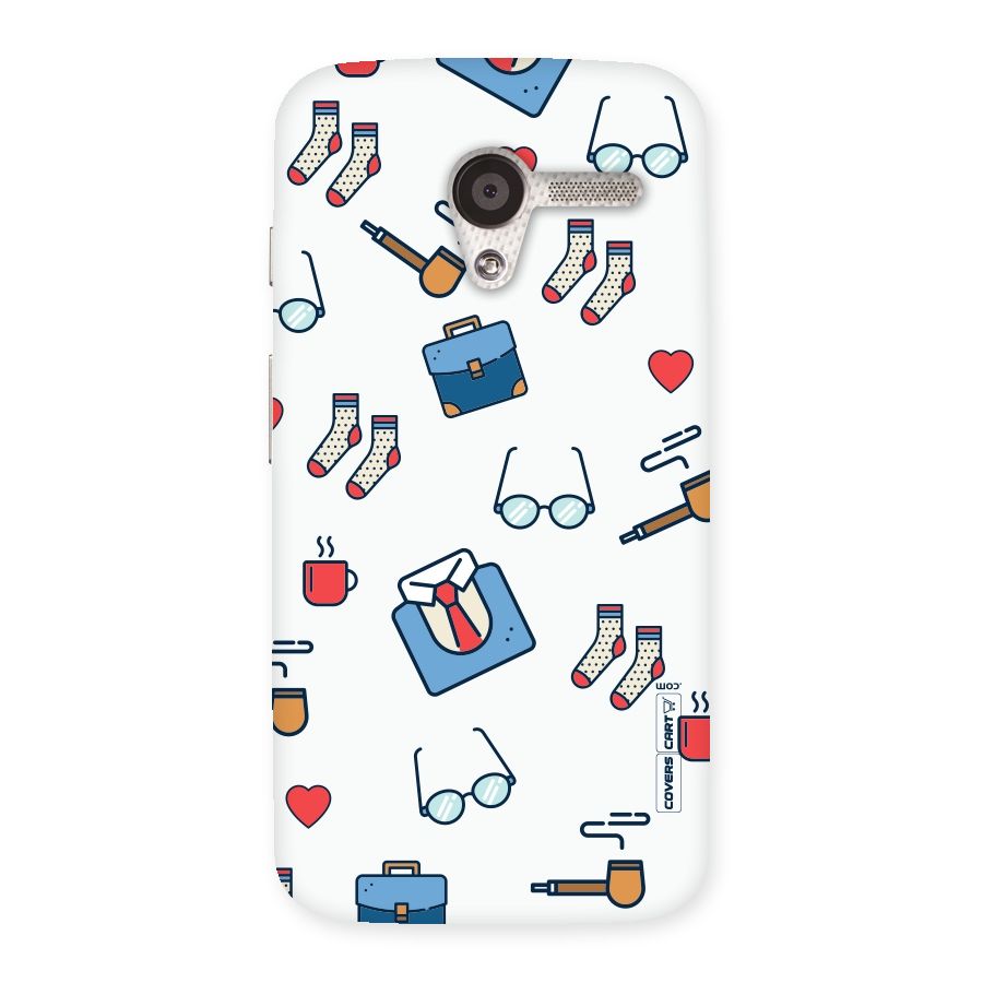 Shirt Spectacles Pattern Back Case for Moto X