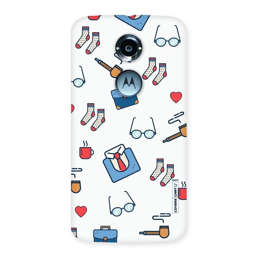 Shirt Spectacles Pattern Back Case for Moto X 2nd Gen