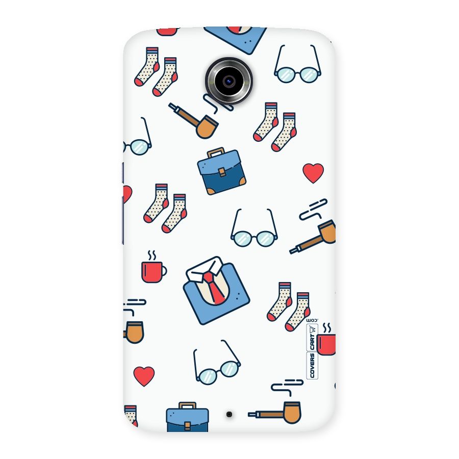 Shirt Spectacles Pattern Back Case for Nexsus 6