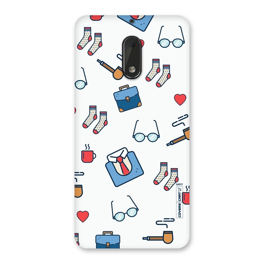 Shirt Spectacles Pattern Back Case for Nokia 6