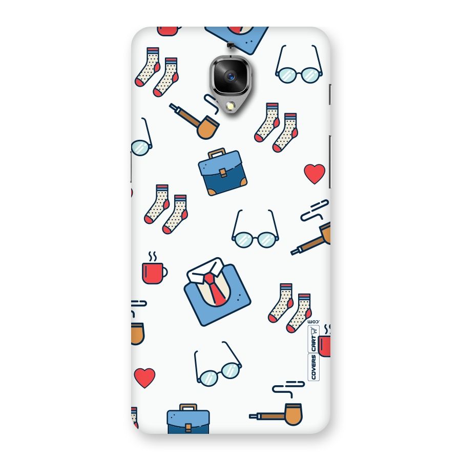Shirt Spectacles Pattern Back Case for OnePlus 3T