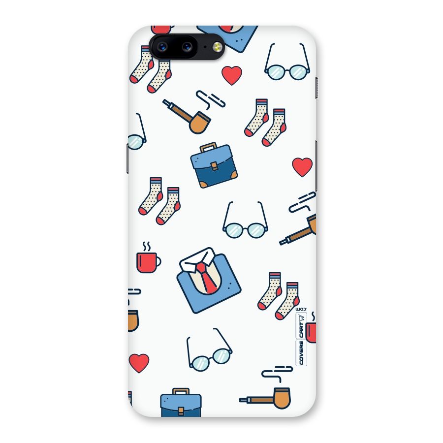 Shirt Spectacles Pattern Back Case for OnePlus 5