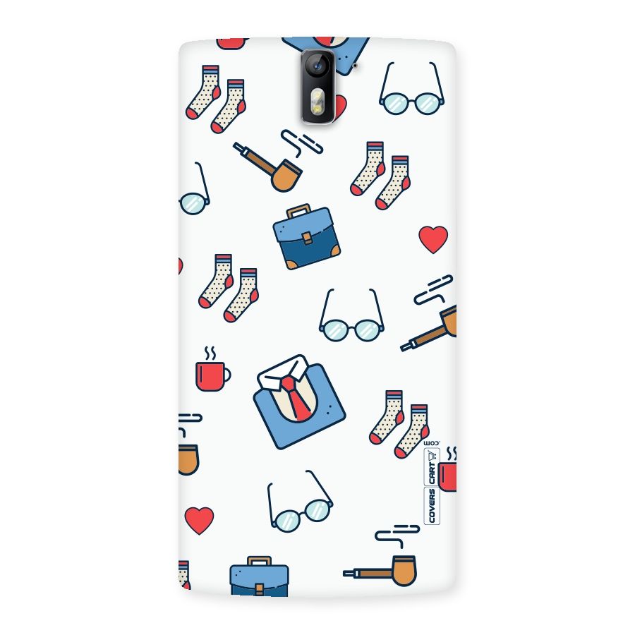 Shirt Spectacles Pattern Back Case for One Plus One