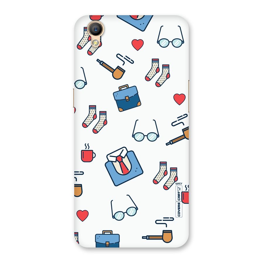 Shirt Spectacles Pattern Back Case for Oppo A37