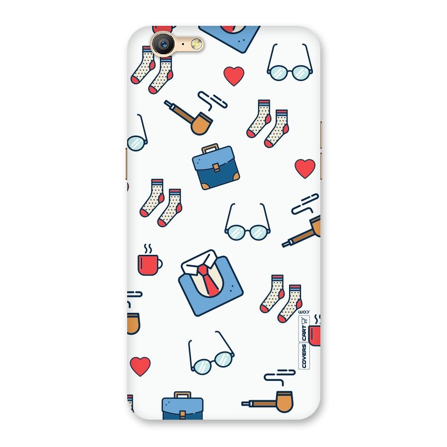 Shirt Spectacles Pattern Back Case for Oppo A57
