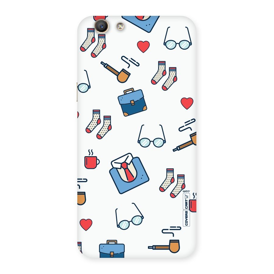 Shirt Spectacles Pattern Back Case for Oppo F1s